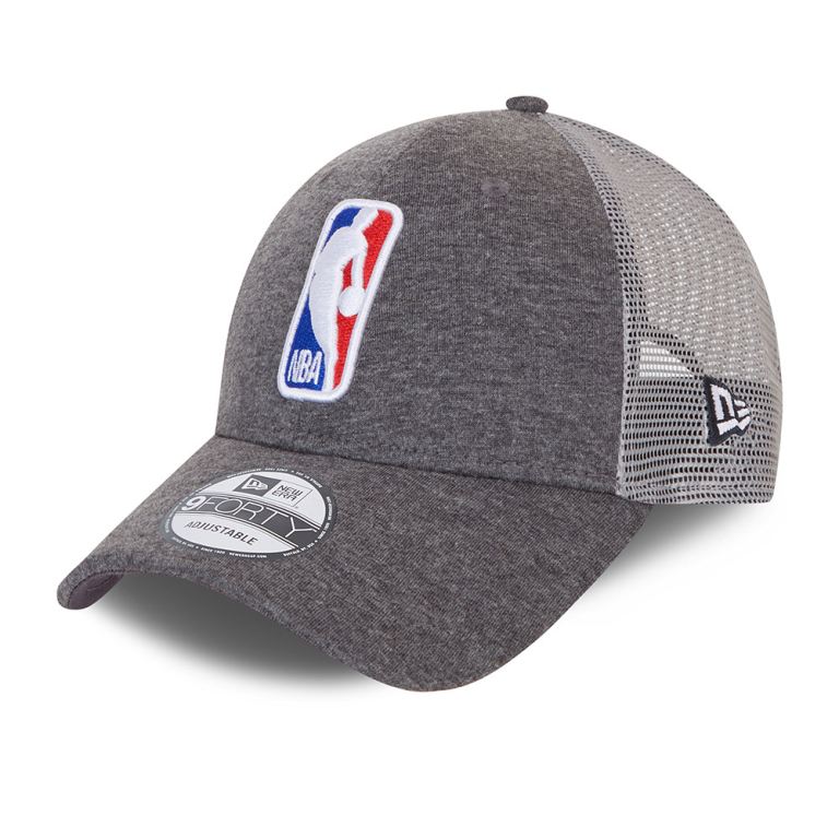 Gorras New Era Nba Grises - NBA Logo Home Field 9FORTY Trucker 13720XBIS